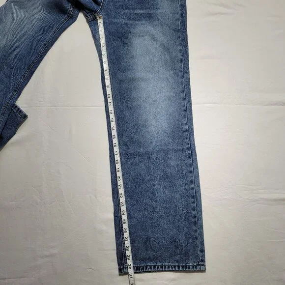 High-Waisted Wide-Leg Jeans Womens Medium Wash Relaxed Fit Denim - Picture 5 of 8